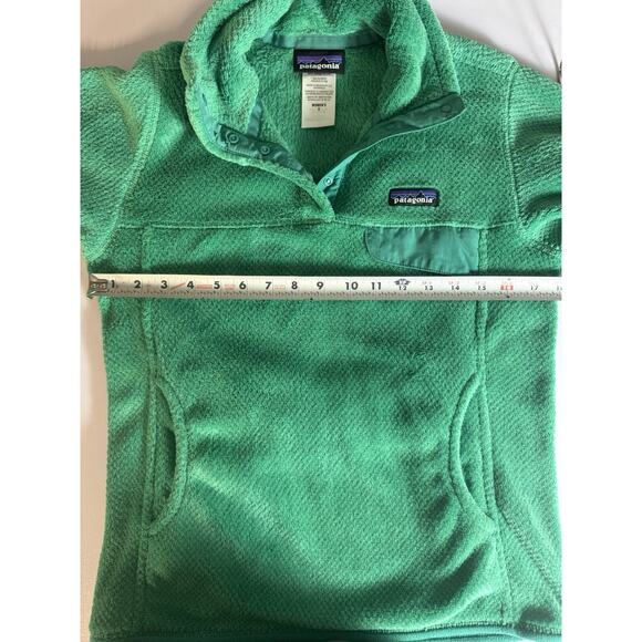 Patagonia Re-Tool Snap-T Polartec Pullover Womens S Emerald Green Fleece Sweater - Picture 12 of 13